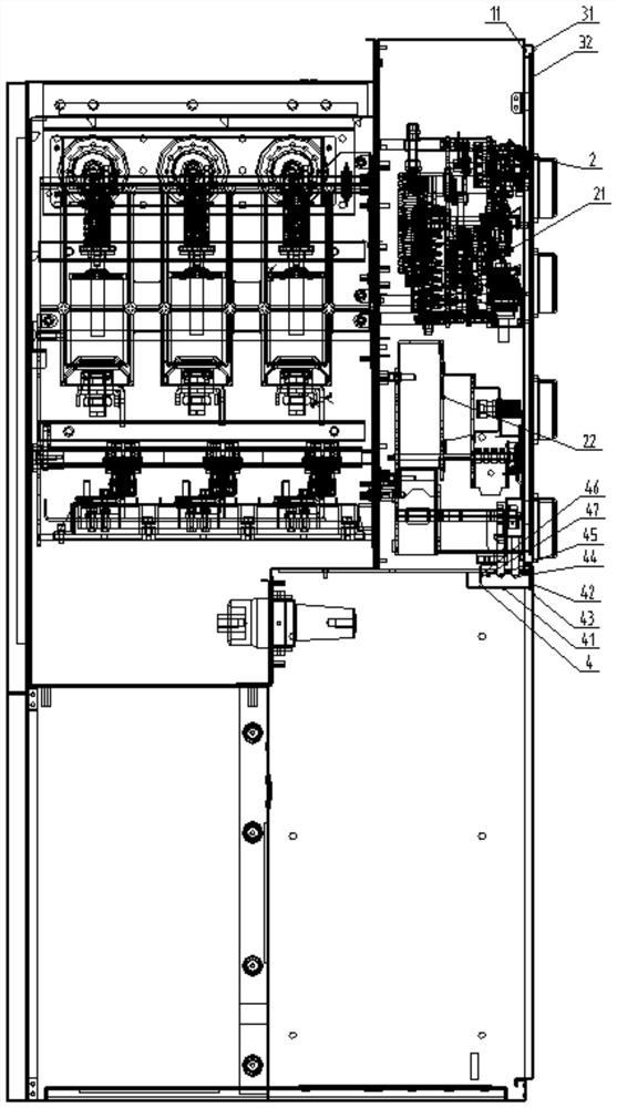 Sealed alternating-current metal switch equipment mechanism chamber and alternating-current metal switch equipment