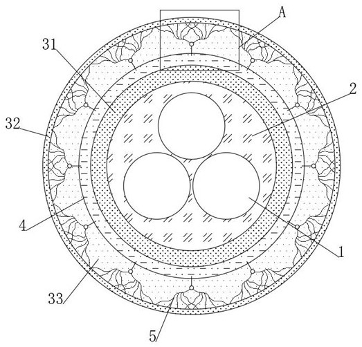 Tip self-heating type anti-freezing self-repairing cable