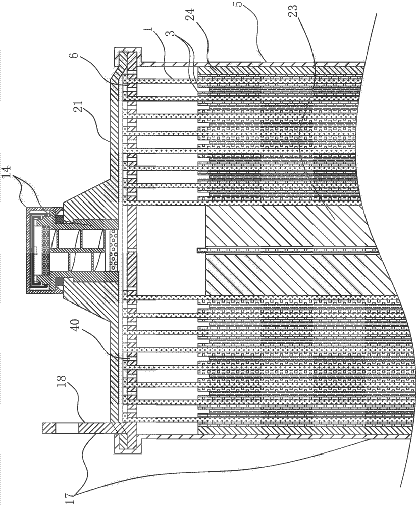 Wound storage battery with symmetric composite electrodes and perforated collector plates