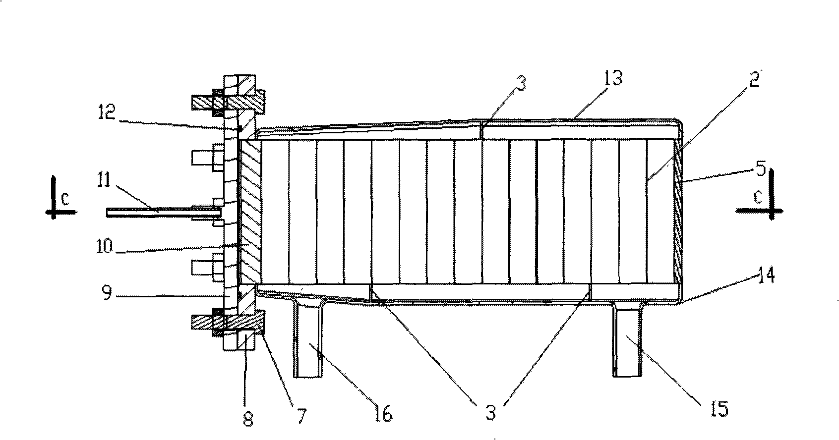 Metal hydrides plate-fin heat exchanger