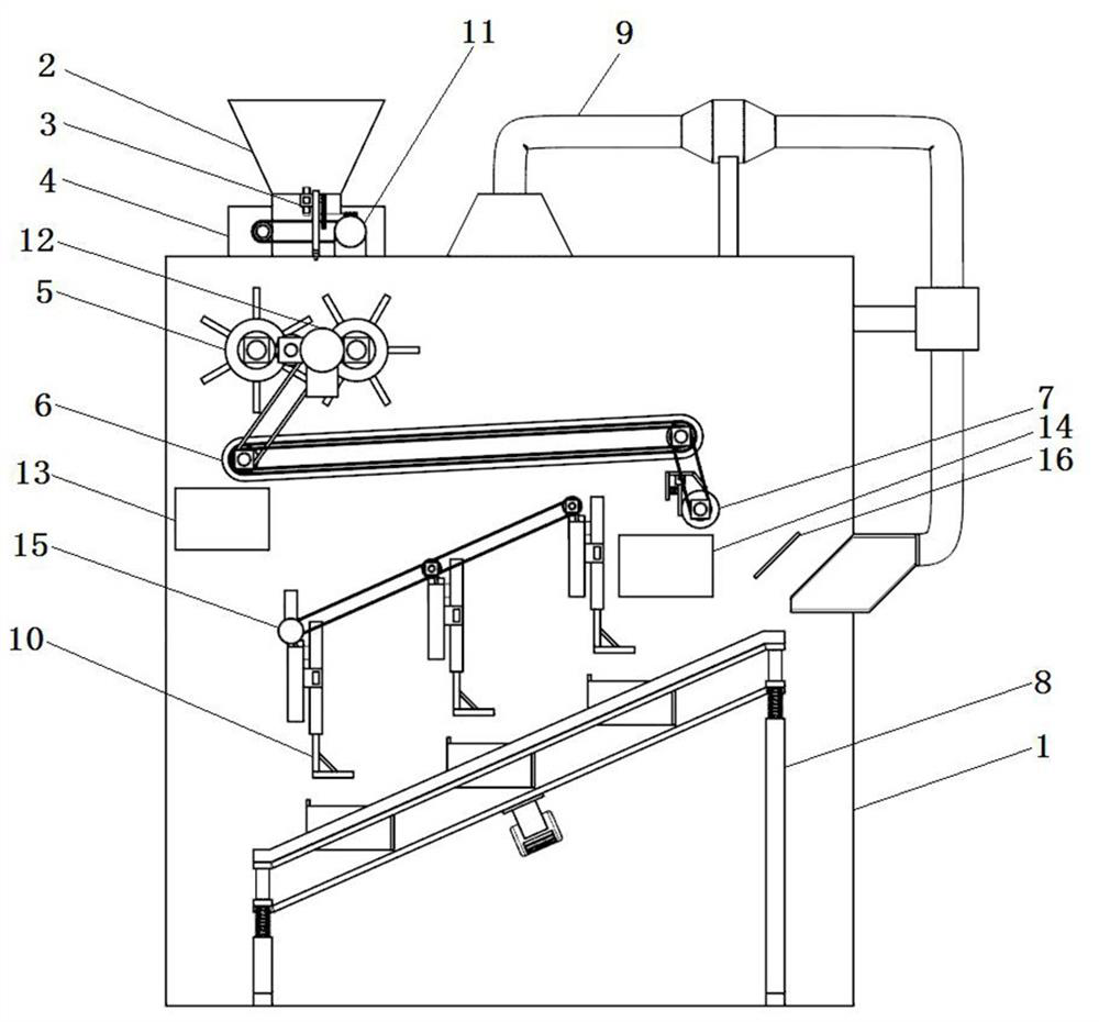 Integrated household garbage sorting device