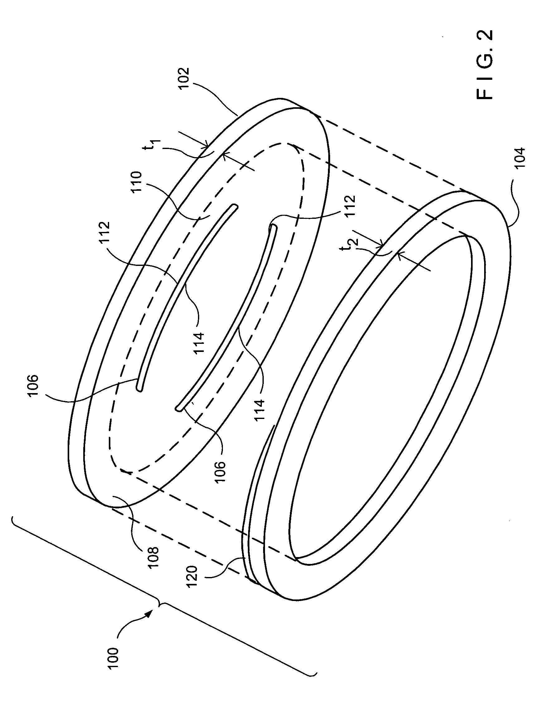 Stacked membrane for pressure actuated valve