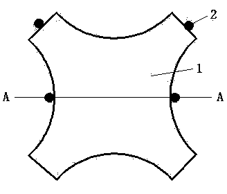 Cast-in-place X-type concrete pile body strain monitoring method based on FBG (Fiber Bragg Grating) sensor