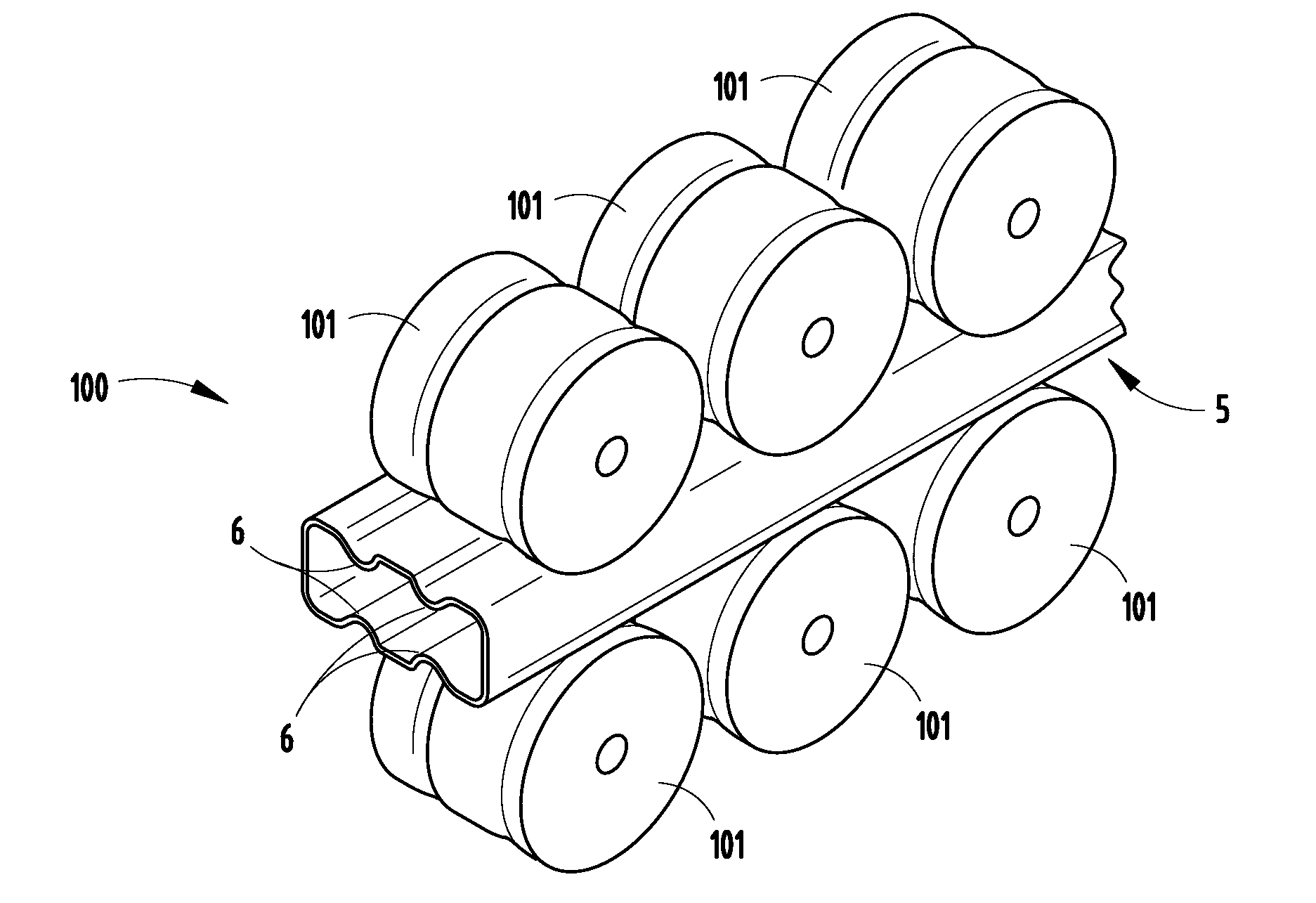 Tapered crushable polygonal structure