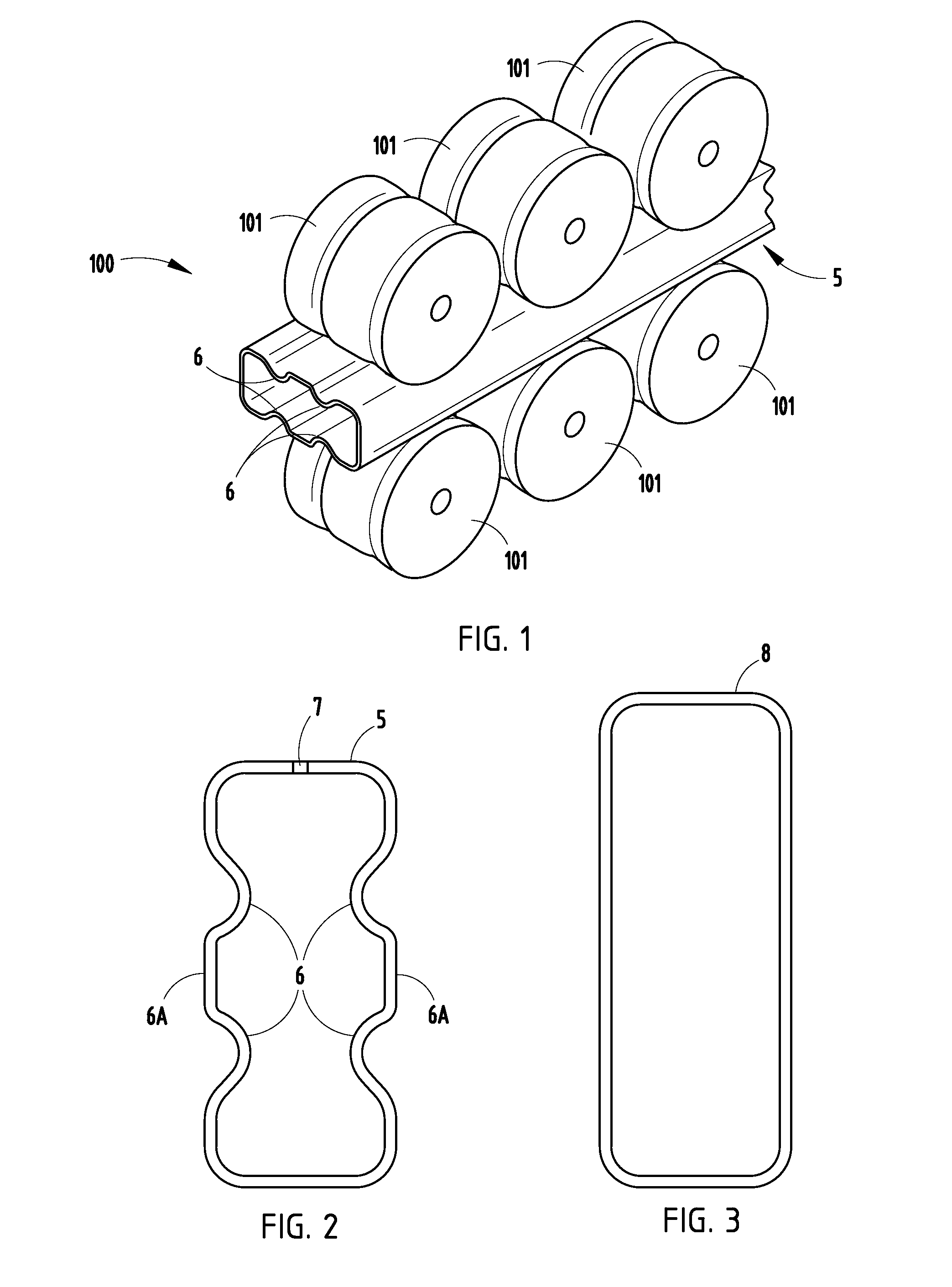 Tapered crushable polygonal structure