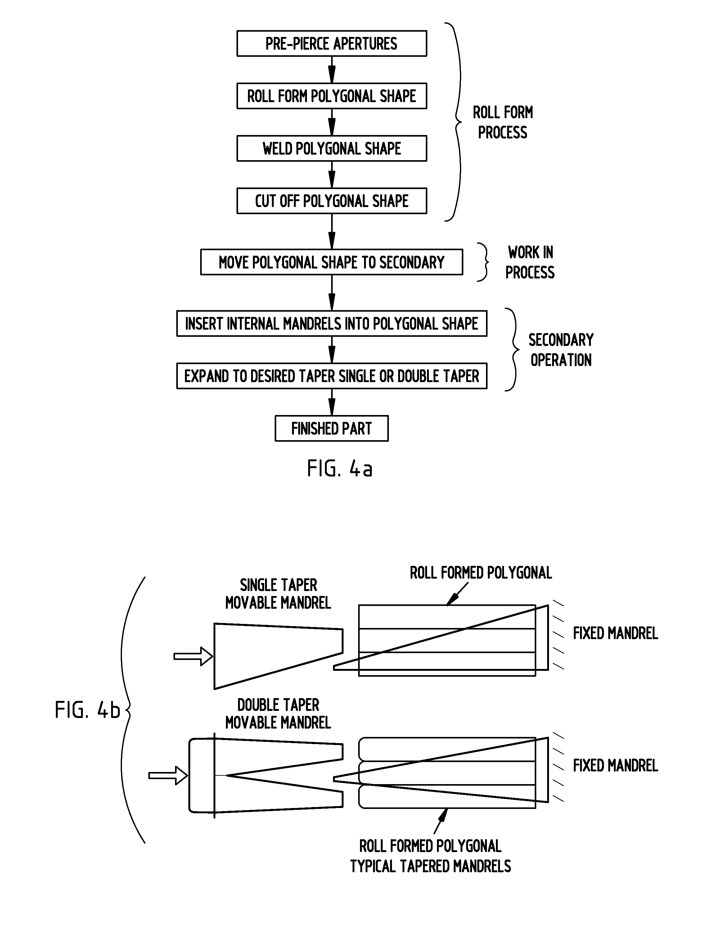 Tapered crushable polygonal structure