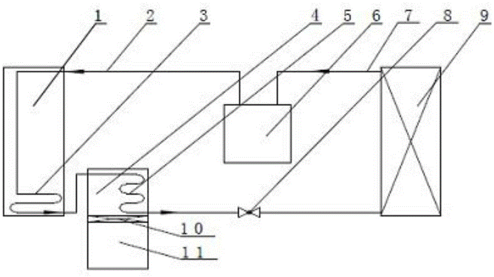 Thermoelectric cooling system for super-cooling section of air-conditioner condenser