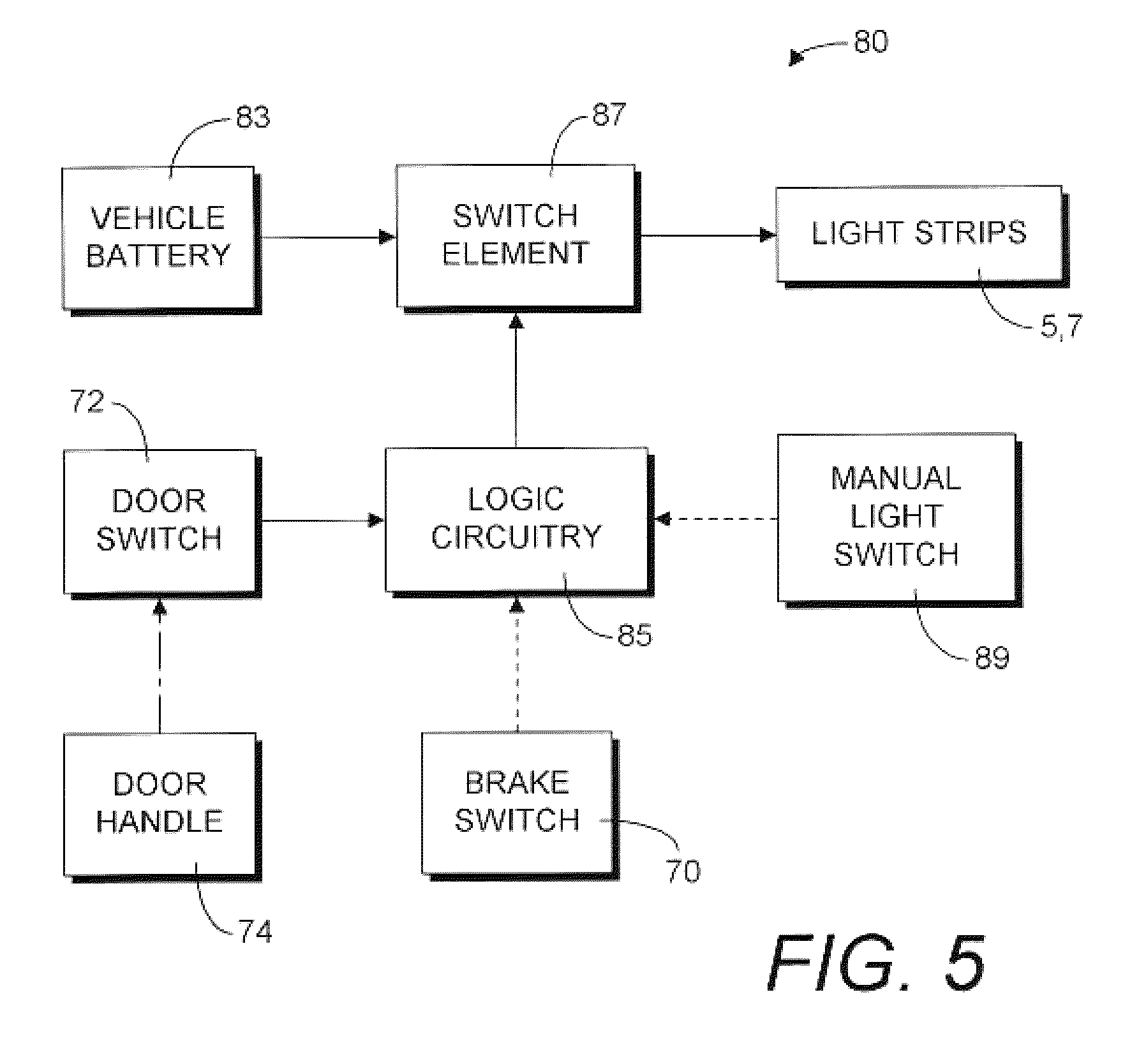 Elevated stop indicator lights for passenger bus