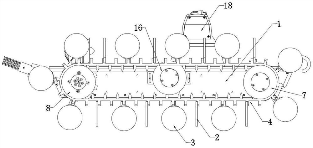 Amphibious pipe network robot