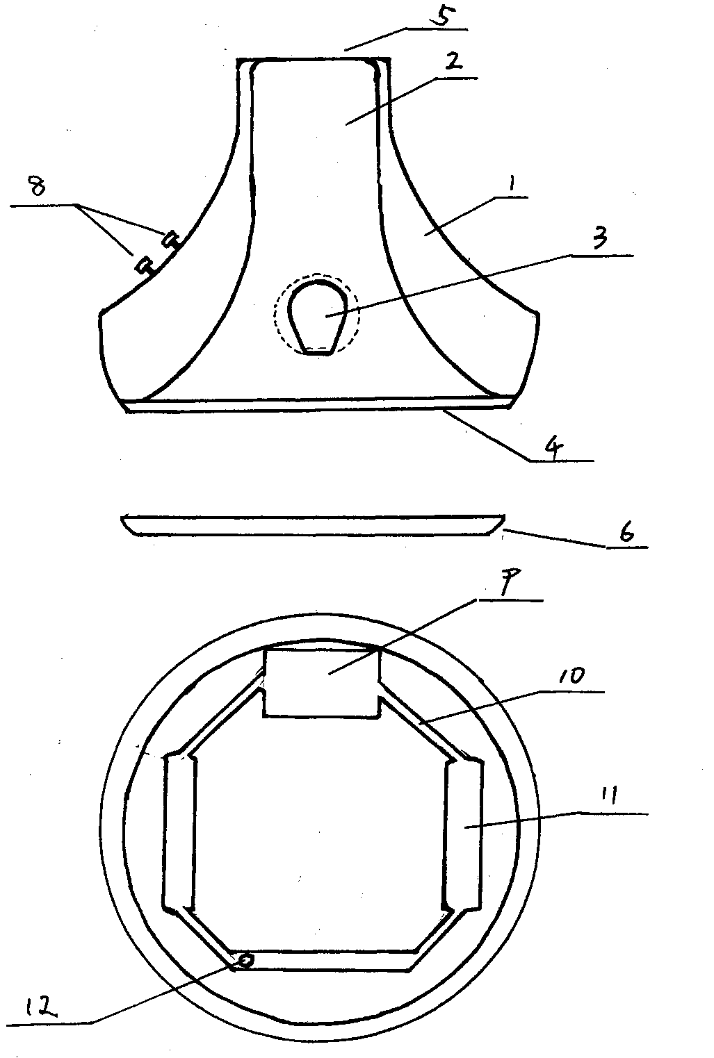 Passive interchangeable electronic plate Erhu head