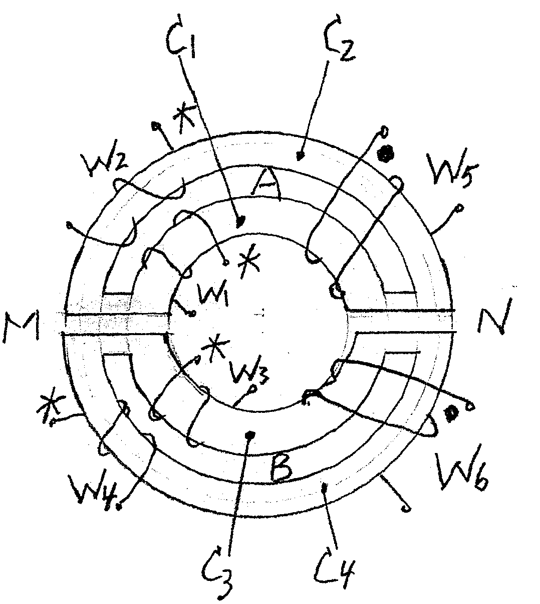 Clamp-type measuring device for small alternating-direct current