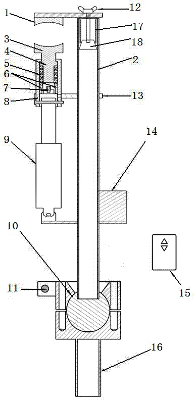 High-altitude electrical test remote control wiring clamping apparatus