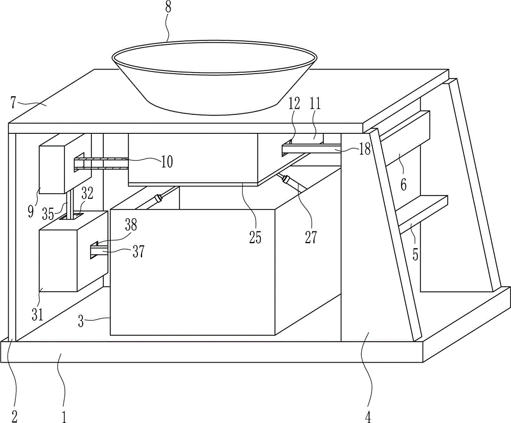 Efficient dewatering device used for rare earth waste recovery