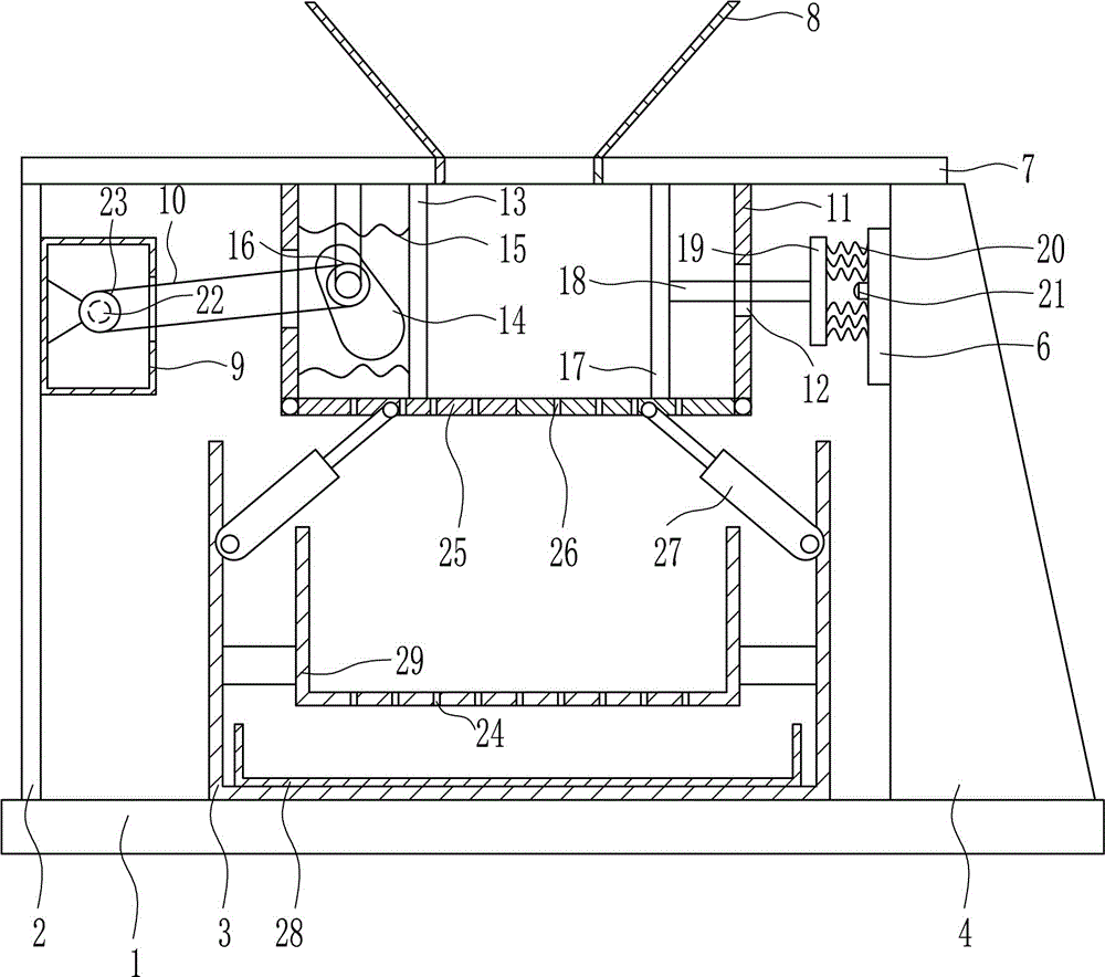 Efficient dewatering device used for rare earth waste recovery