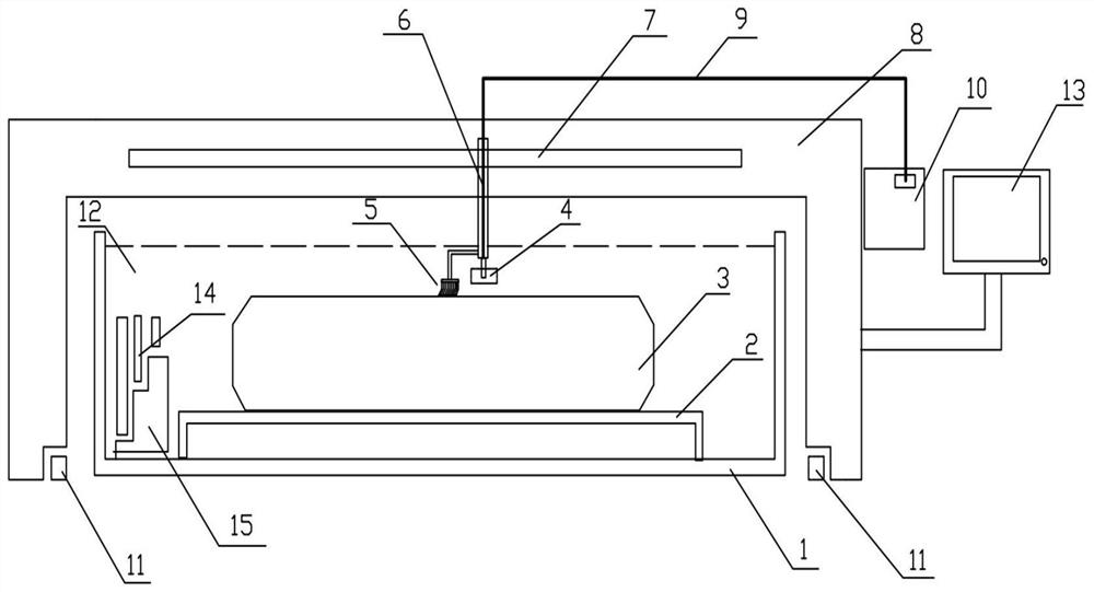 Water-immersed ultrasonic detection system for aluminum alloy flat ingot and its application method