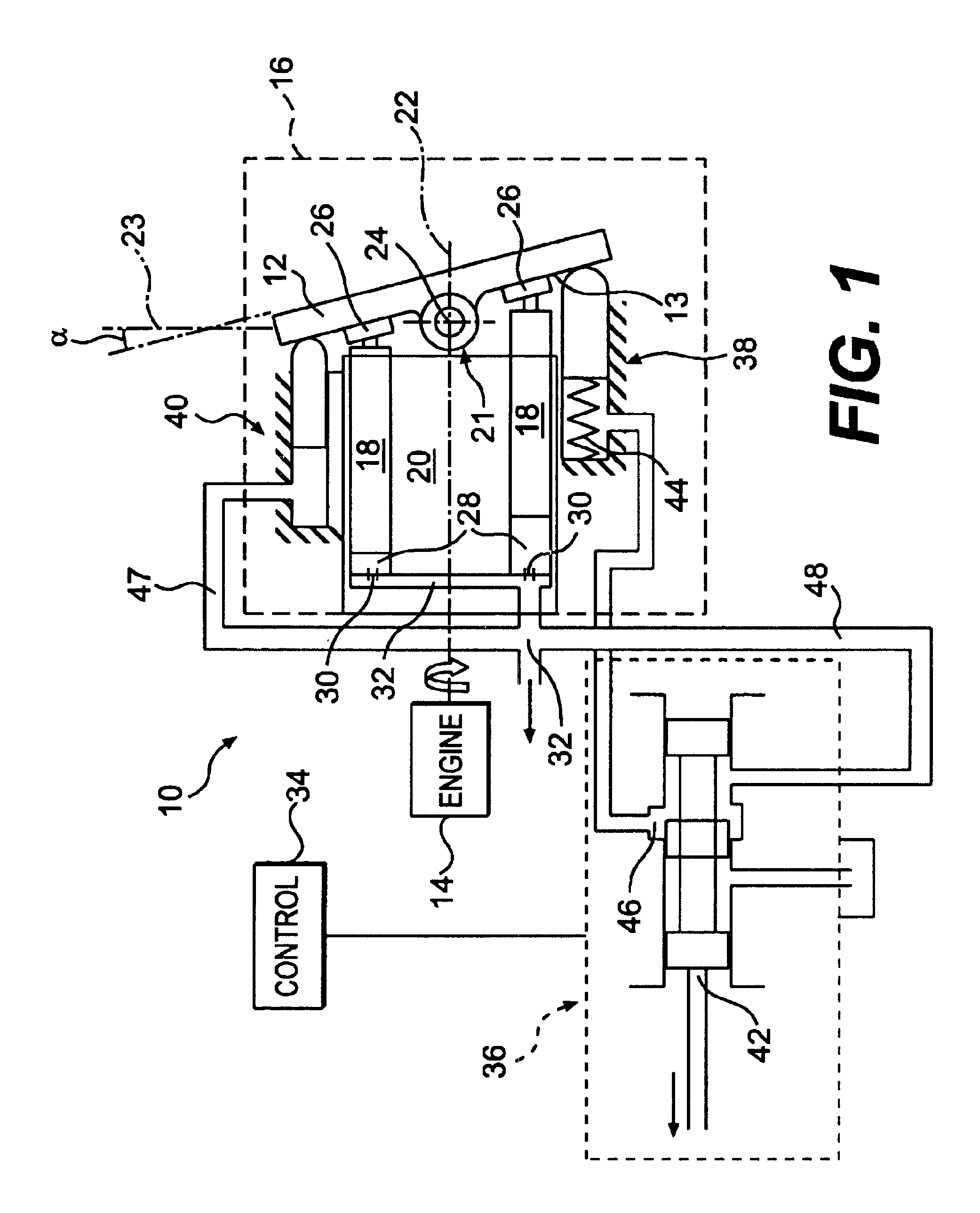 Sensor for a variable displacement pump