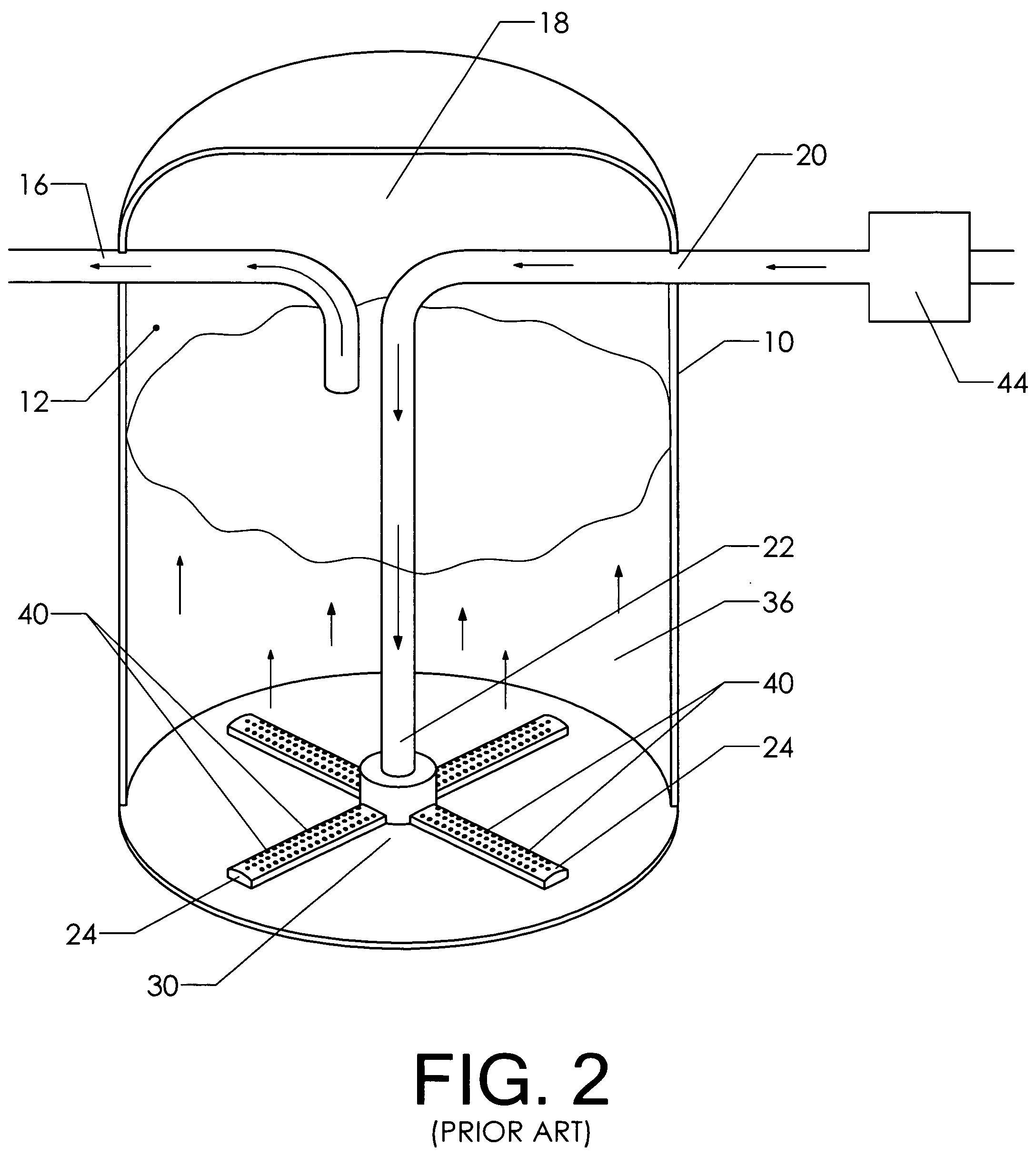 Swirling air injected pool filter