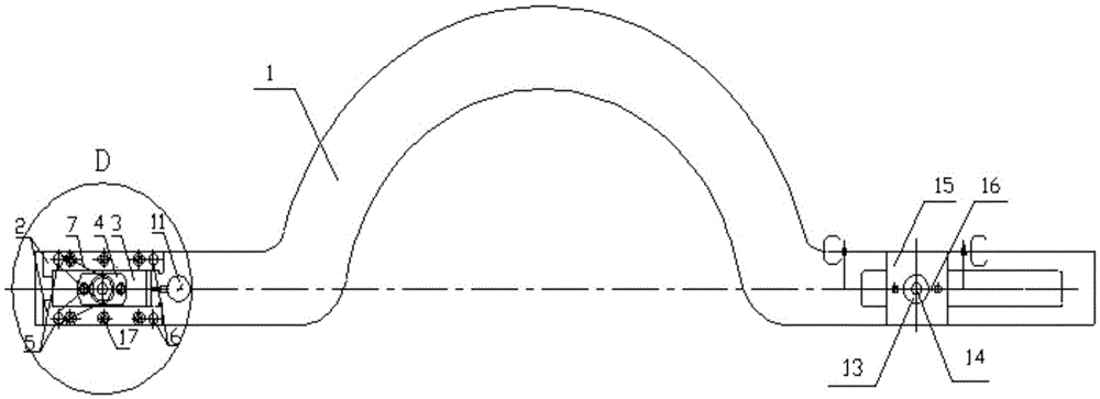 Measurement tool for measuring internal and external sizes