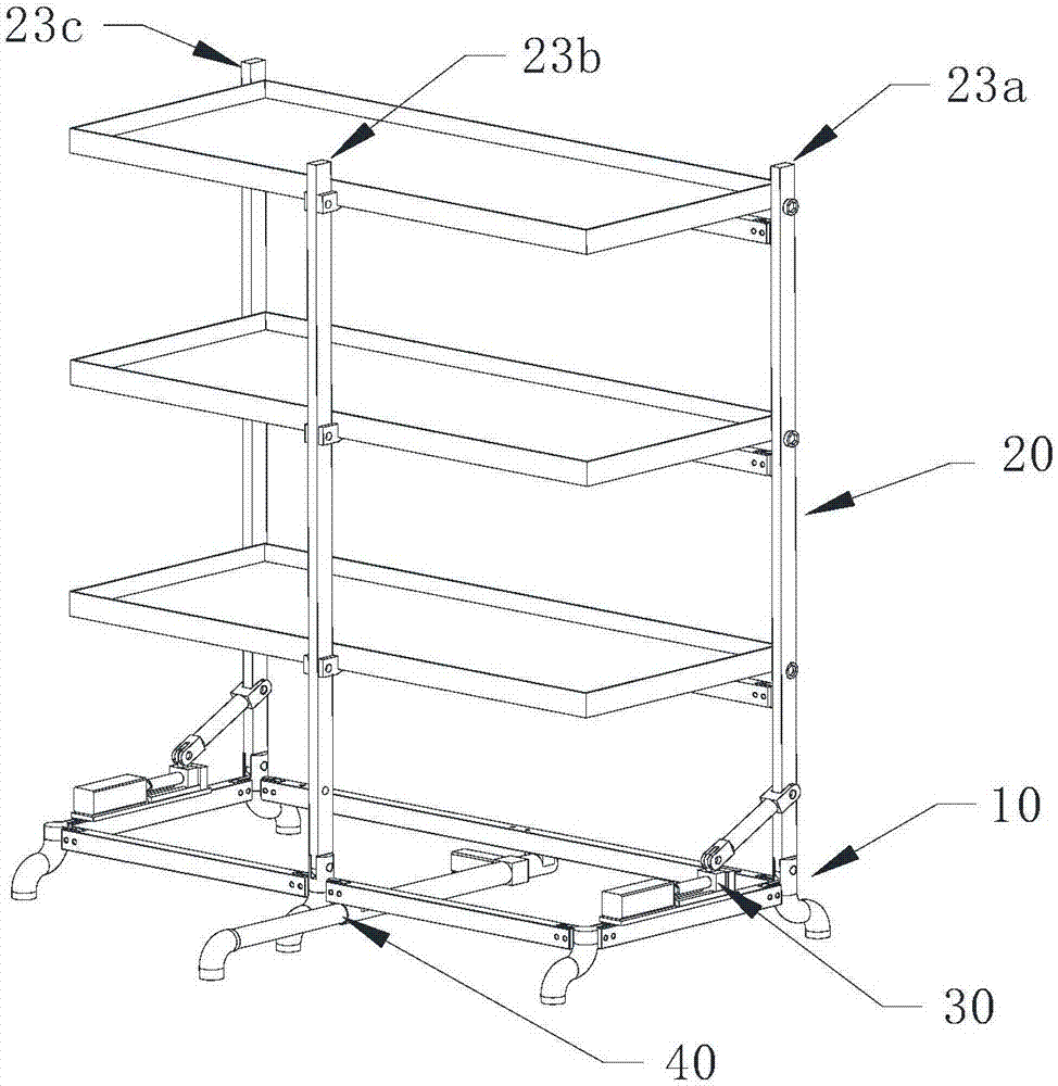 Culturing rack equipped with three built-in stand columns