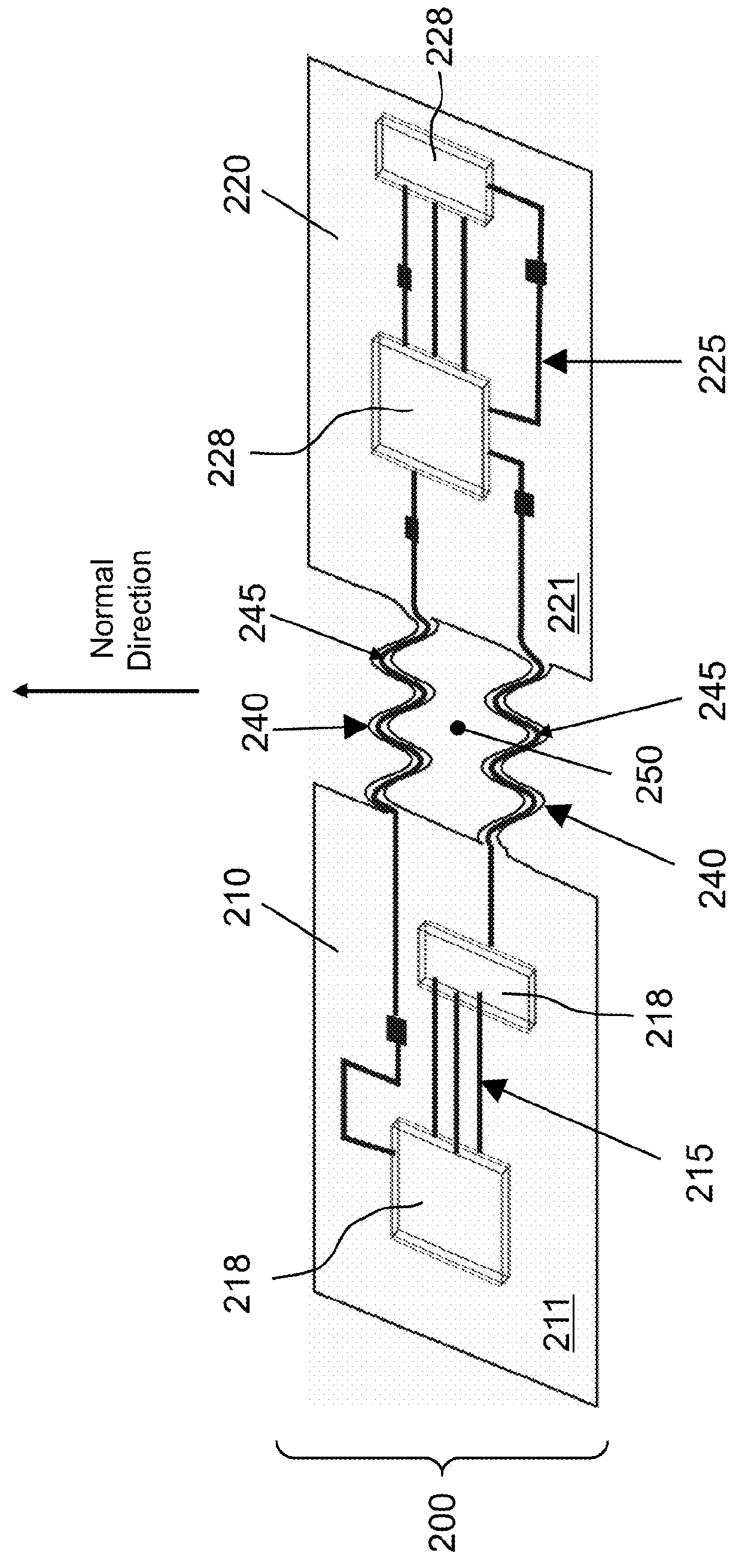 Stretchable electronic patch having a circuit layer undulating in the thickness direction