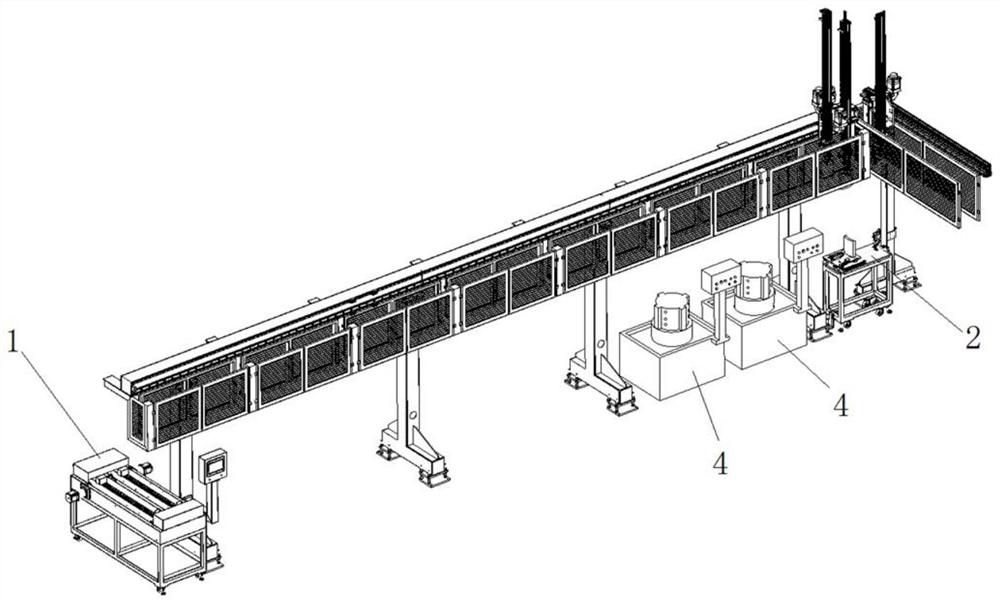 A sample feeding device for the production of drum brake pads