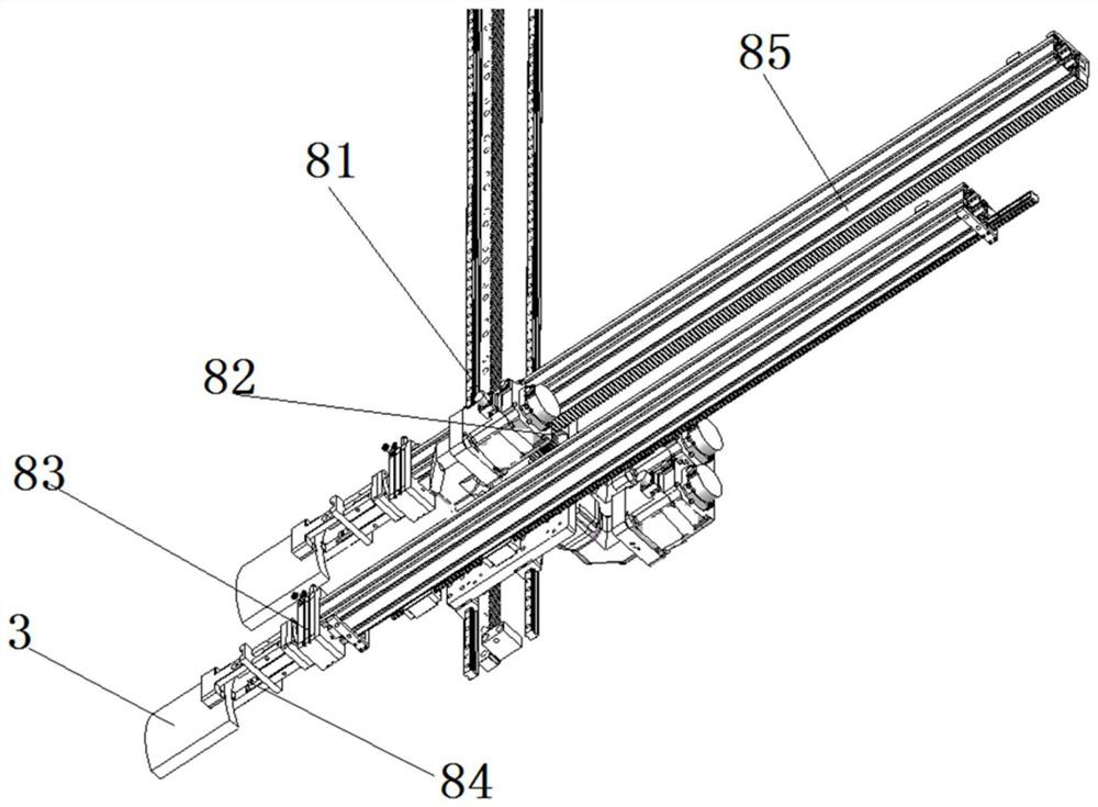 A sample feeding device for the production of drum brake pads