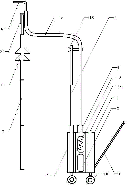 Snow blowing and ice melting trolley for high voltage equipment