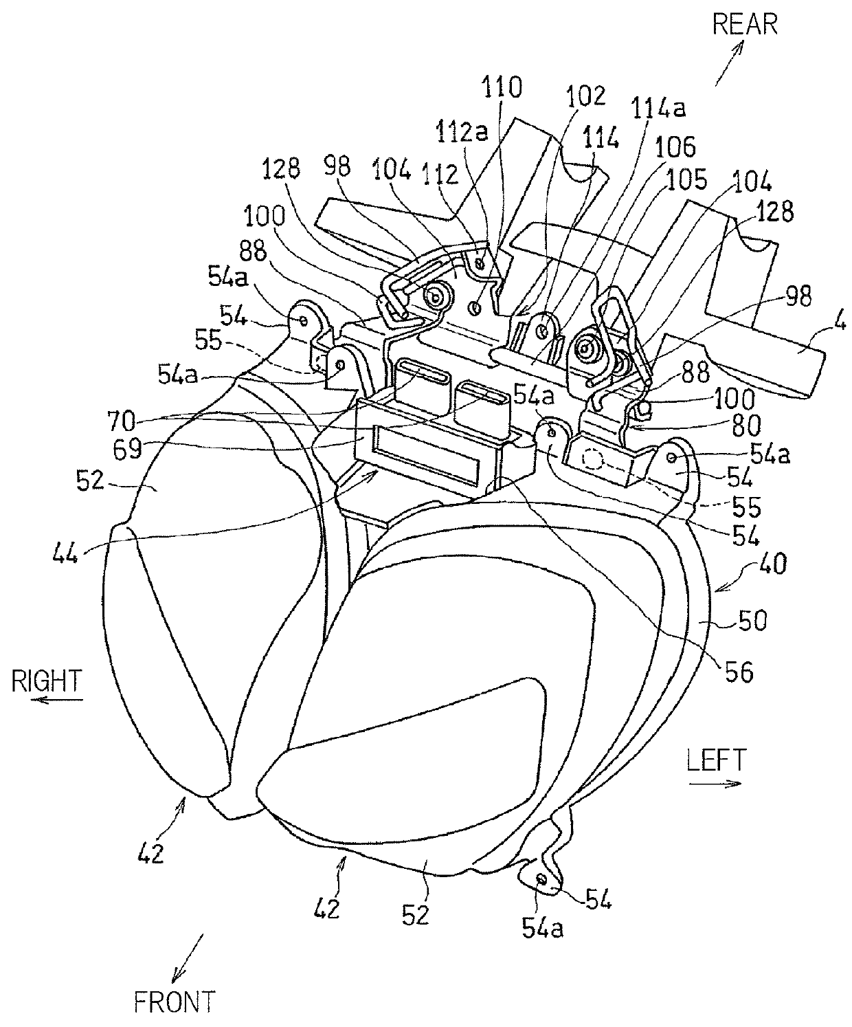 Headlight device for motorcycle