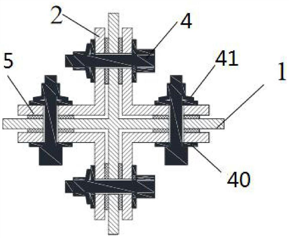 Supporting type staged friction damper