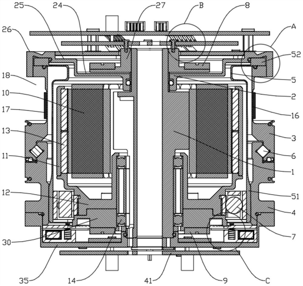 Compact transmission structure of adjacent joints and mechanical arm