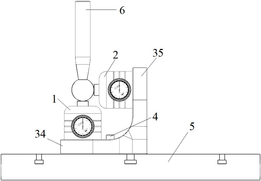 Five-axis linkage machine tool RTCP dynamic precision calibrating apparatus and calibrating method thereof