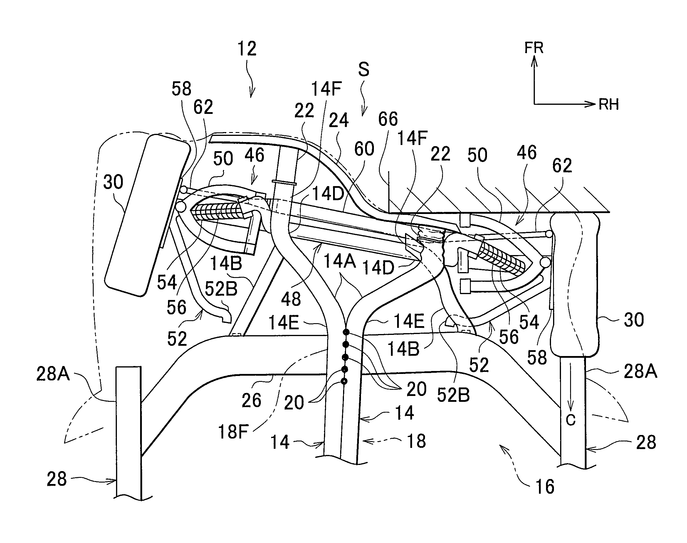 Vehicle frame structure