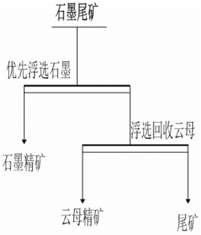 Mineral separation technology for recycling graphite and mica in graphite tailings