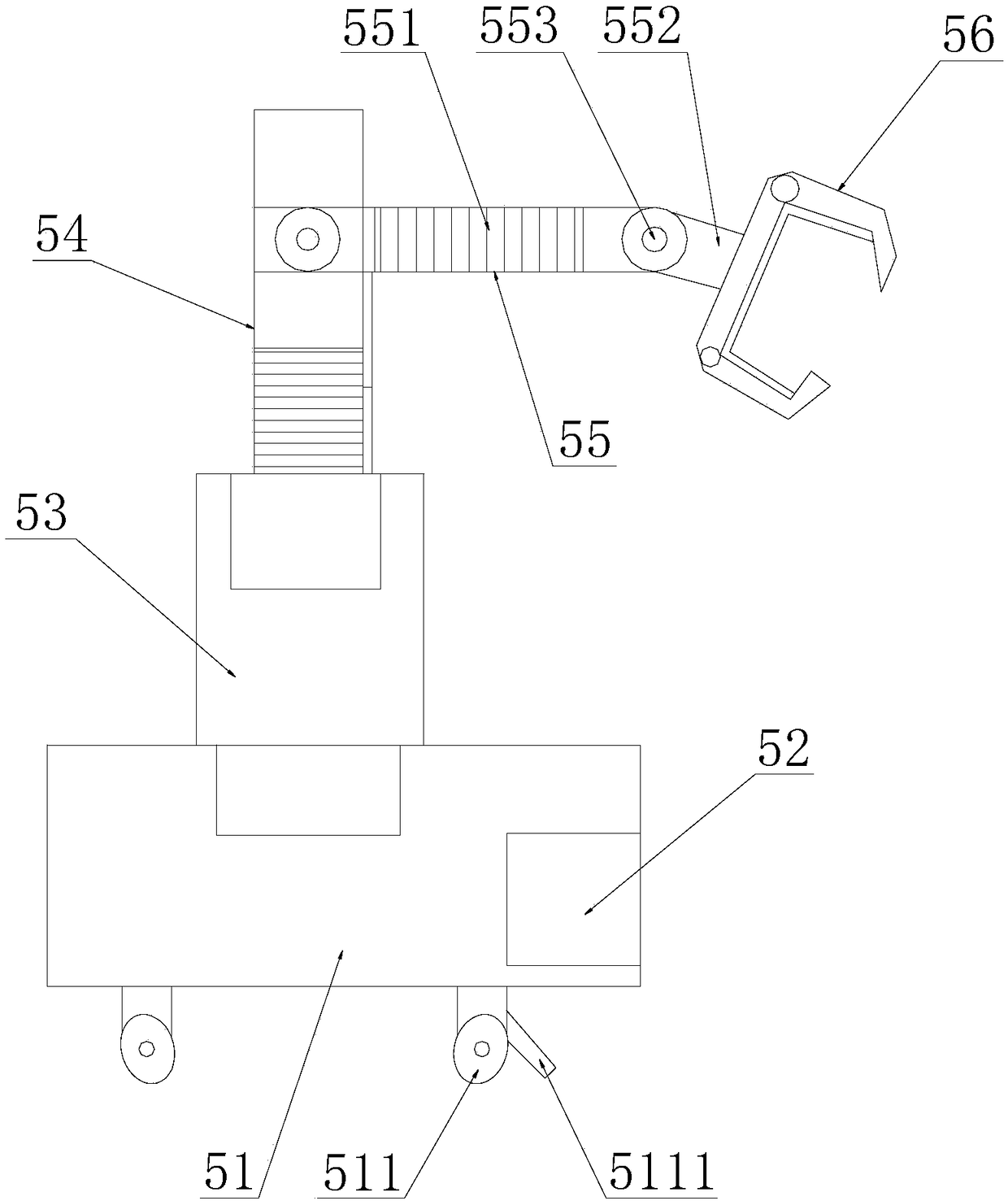 Cross rolling device for wrench processing