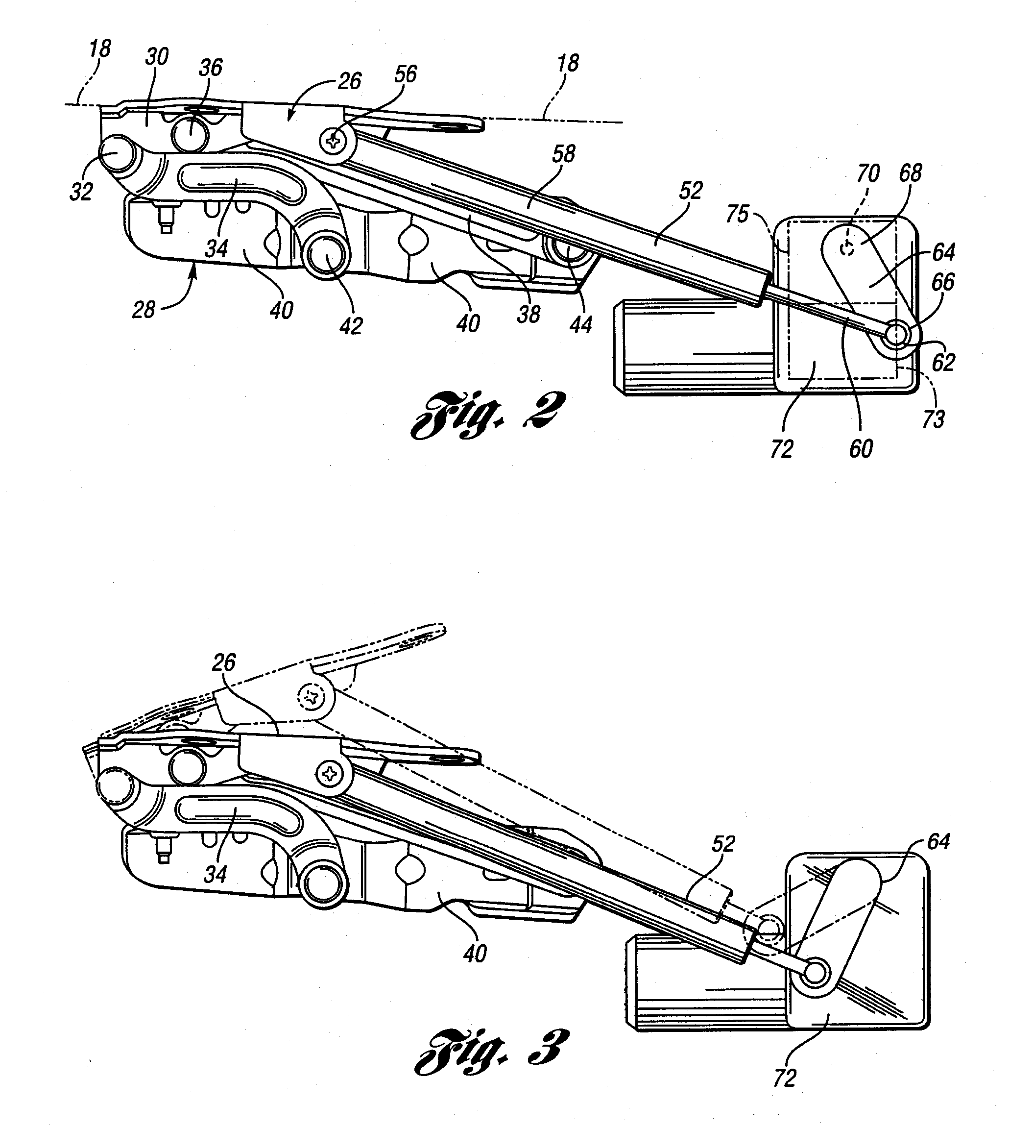 Decklid hinge with motor to automate opening and closing