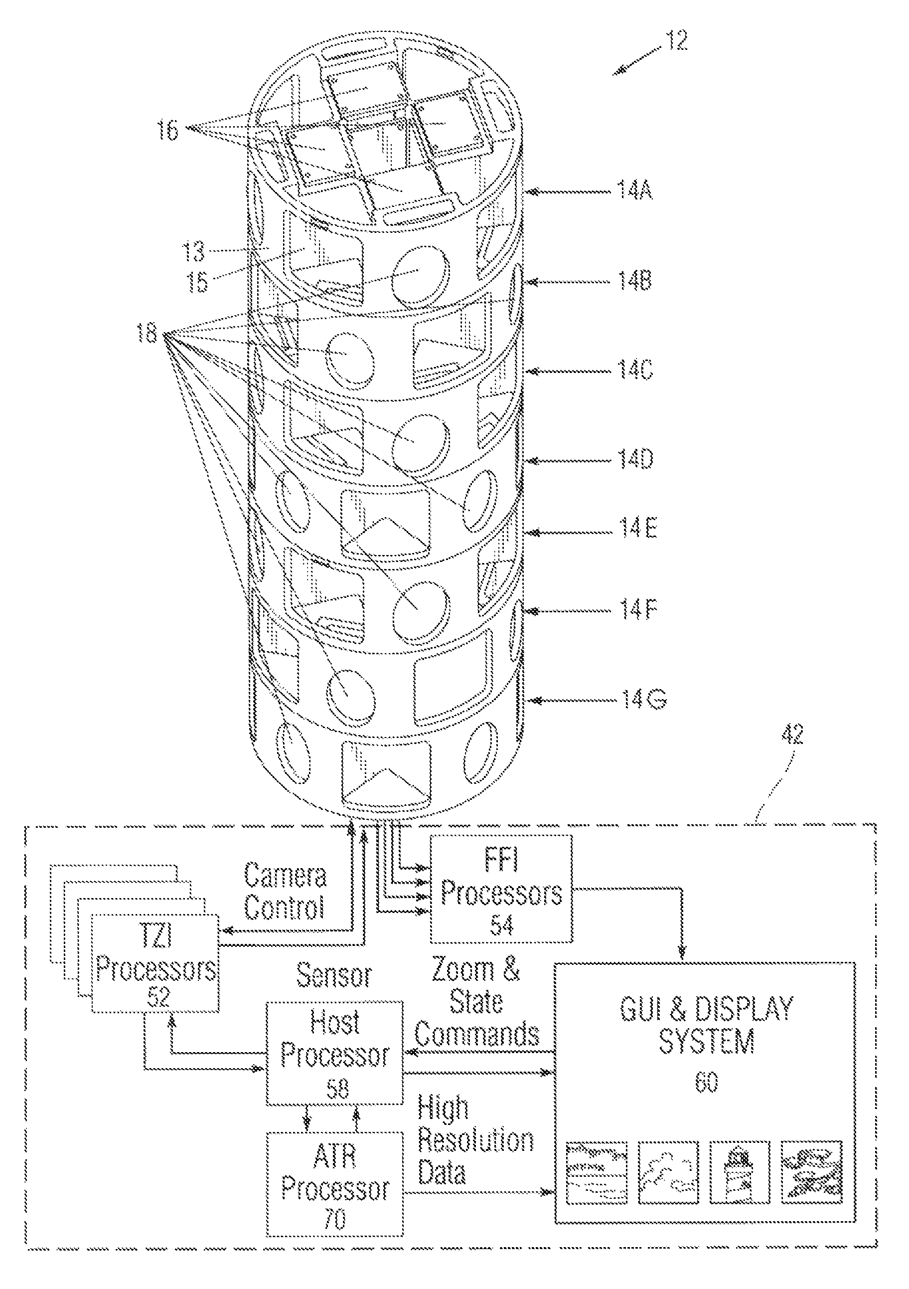 High-resolution, continuous field-of-view (FOV), non-rotating imaging system