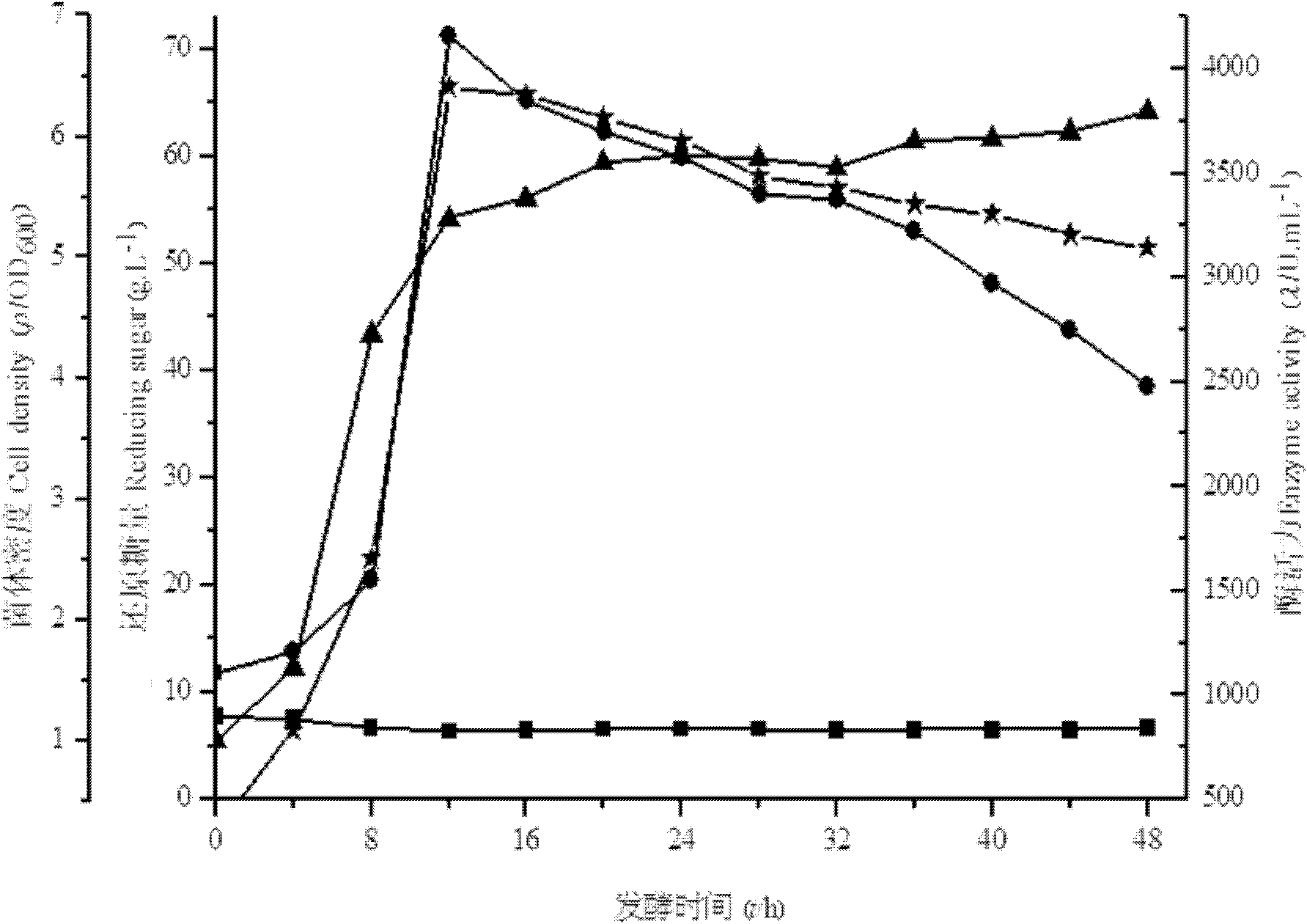 Method for producing beta-mannanase through fermentation by utilizing konjac flour microorganisms