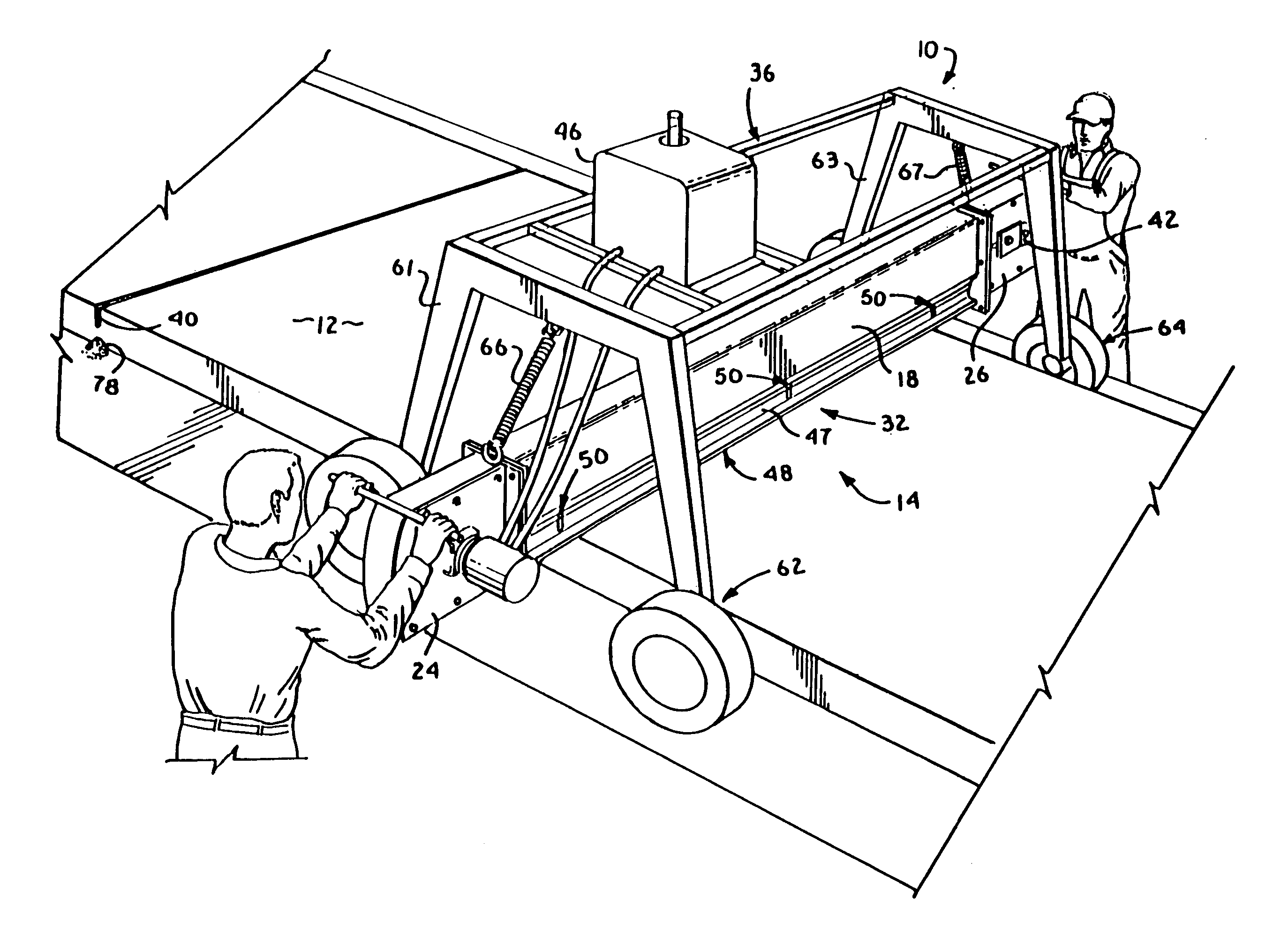 Apparatus for cutting concrete using abrasive cable