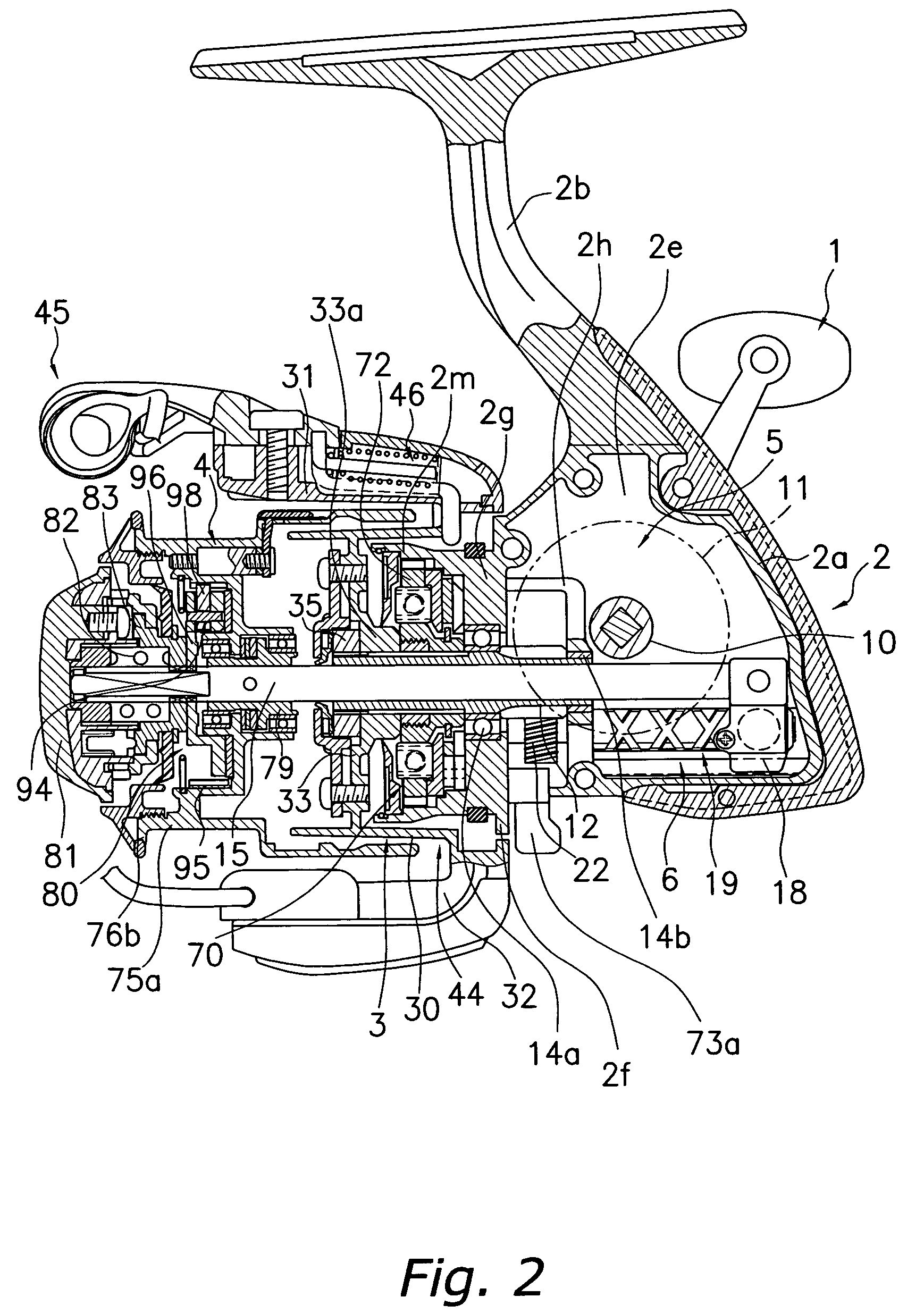 Spinning reel sounding mechanism