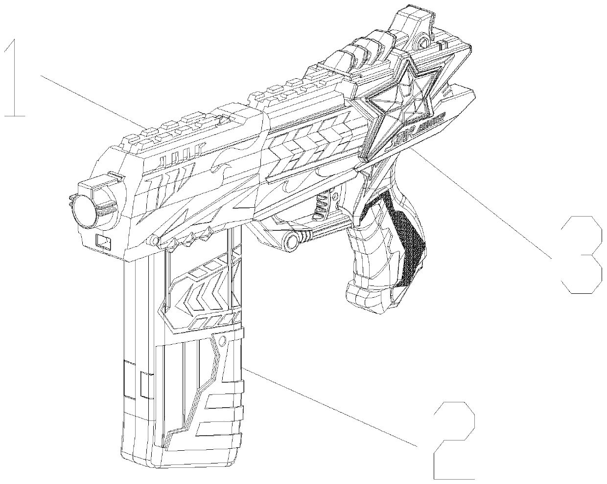 Chambering structure capable of achieving continuous bullet shooting