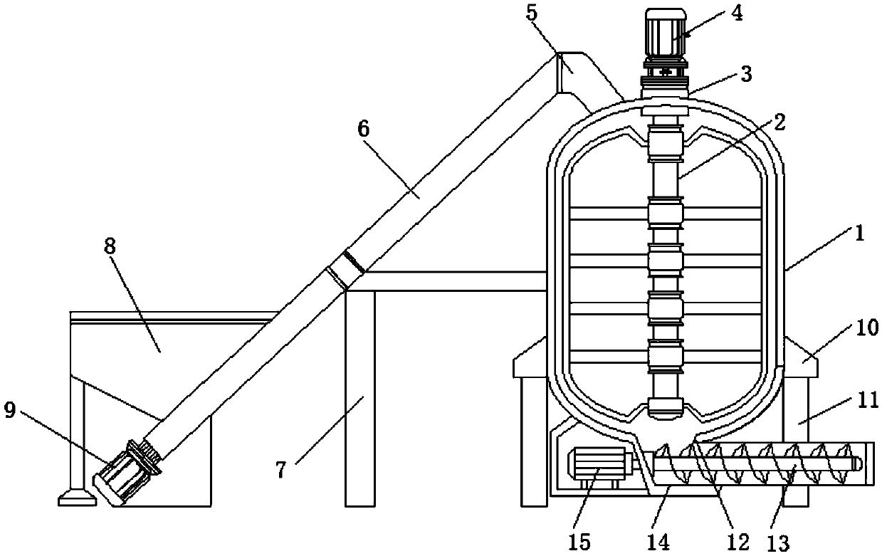 Aerated concrete stirring device