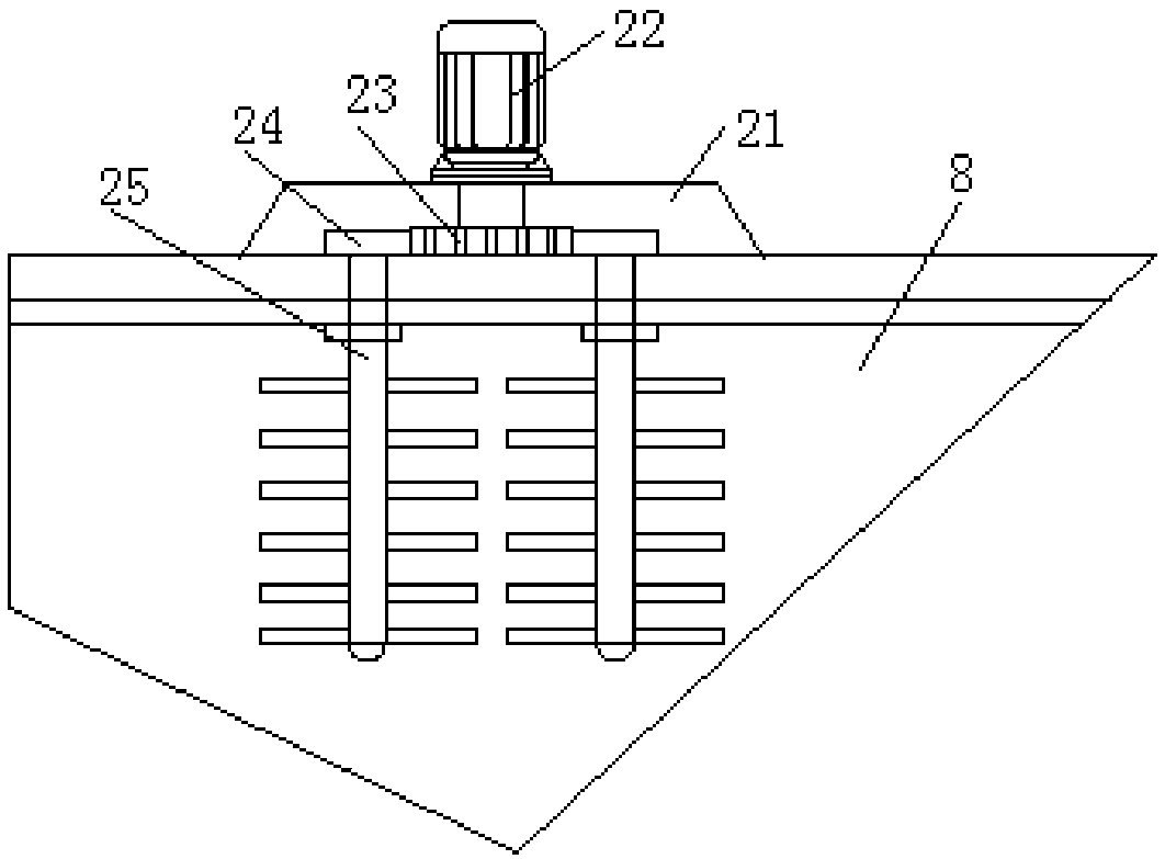 Aerated concrete stirring device