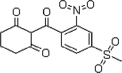 Postemergence cassava field herbicide with mesotrion as active component