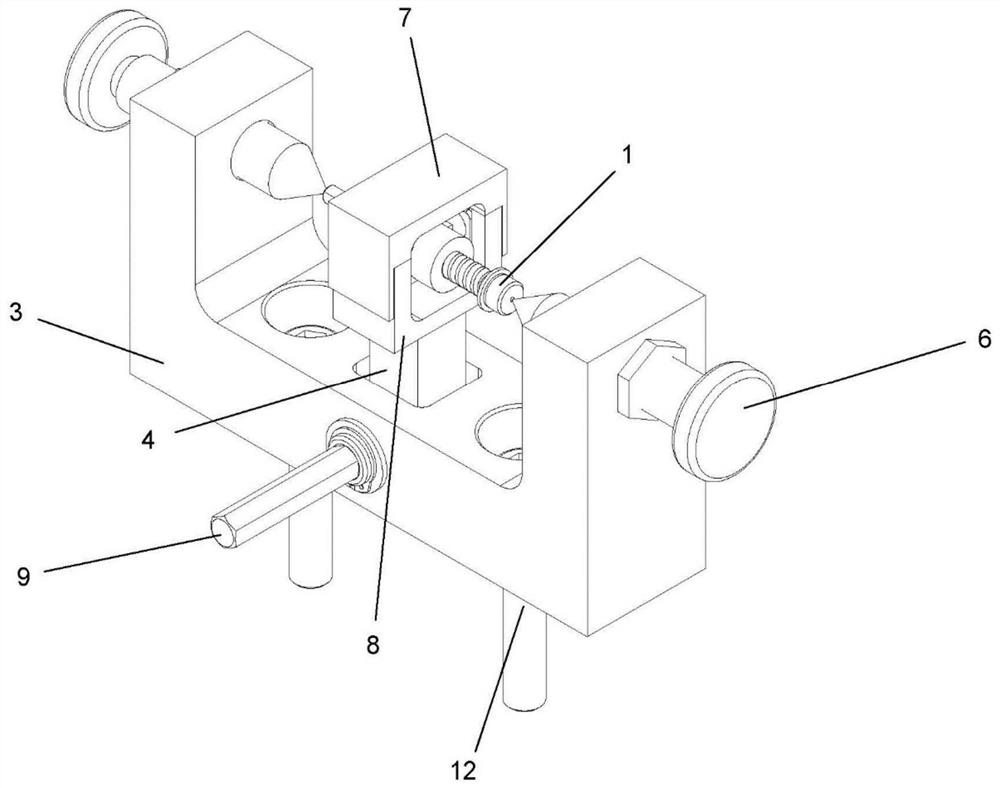 A tool for measuring the clearance of the lead screw assembly of an aircraft adjustable deflation valve