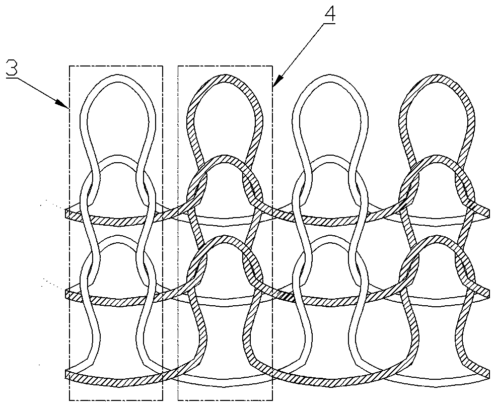 Microstereoscopic relief vertical stripe weave for knitted fabric and knitting method of microstereoscopic relief vertical stripe weave