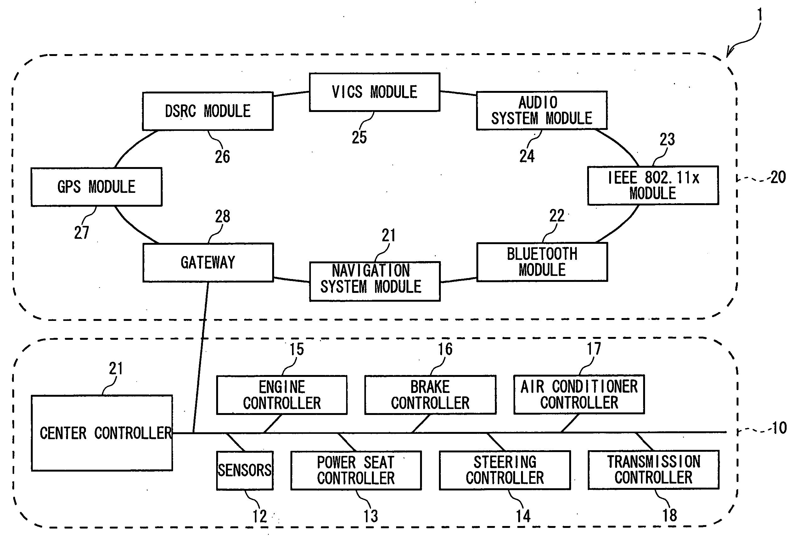 Onboard apparatus, navigation system, and method for setting display screen