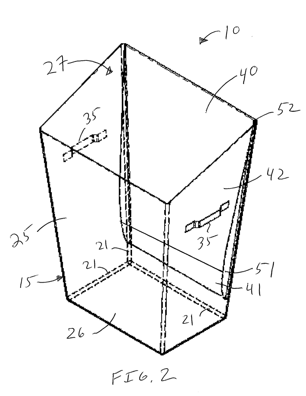 Nestable hamper with multi-segmented lid