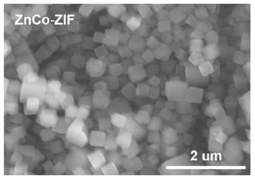 A kind of porous concave cube conp@cosa-n-c catalyst and its preparation method and application