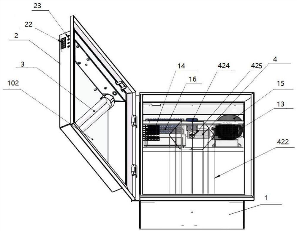 Device for disinfecting and killing bacteria and viruses through photo-oxygen, and working method of device