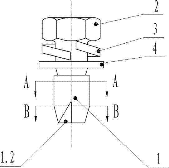 Bonding bolt mechanism for fixing automotive wiring harness bonding terminal